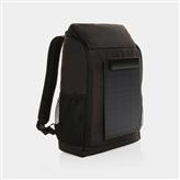 Pedro AWARE™ RPET deluxe backpack with 5W solar panel, black