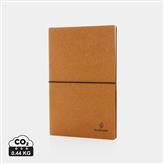 A5 notesbog i genanvendt læder, brun
