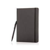 Basic Hardcover A5 Notizbuch mit Stylus, schwarz