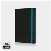 Deluxe A5 notatbok med fargede sider, blå
