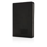 Notesbog med logo lys, sort