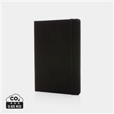 GRS-zertifiziertes rPET-A5-Notizbuch, schwarz