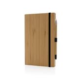 Set anteckningsbok FSC® bambu och infinity penna, brun