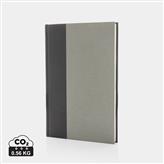 Words GRS certified RPET & Kraft A5 notebook, grey