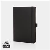 Sam A5 RCS certified bonded leather classic notebook, black