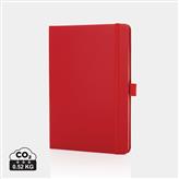 Sam A5 Notizbuch aus RCS zertifiziertem Lederfaserstoff, rot