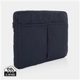 Laluka AWARE™ recycled cotton 15.6 inch laptop sleeve, navy