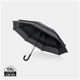 Swiss Peak AWARE™ 23" bis 27" erweiterbarer Regenschirm, schwarz