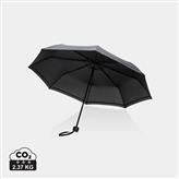 Mini paraguas RPET reflectante 190T Impact AWARE ™, negro