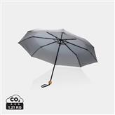 Mini paraguas RPET 190T de bambú 20.5" Impact AWARE ™, antracita