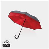 23" Impact AWARE™ RPET 190T käännettävä sateenvarjo, punainen