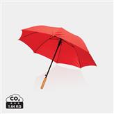 23" Impact AWARE™ RPET 190T auto open bamboo umbrella, red