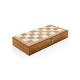 Faltbares Schach-Set aus Holz, braun