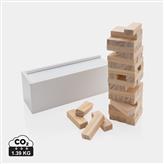 Deluxe Holz-Stapelturm aus Holz, weiß