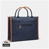 VINGA Bosler RCS recycled canvas office tote, navy
