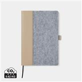 Cuaderno fieltro reciclado VINGA Albon GRS, gris