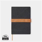 VINGA Bosler RCS recycled canvas notitieboek, zwart