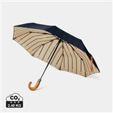 VINGA Bosler 21" foldbar paraply i AWARE™ genanvendt PET, marine blå