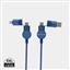 Oakland RCS rKunststoff 1,2m 6-in-1 Fast-Charging 45W Kabel, blau