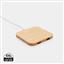 Bamboo 10W wireless charger with USB, brown