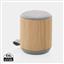Bamboo and fabric 3W wireless speaker, brown