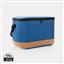 Impact AWARE™ XL RPET two tone cooler bag with cork detail, blue