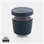 Ukiyo borosilicate glass with silicone lid and sleeve, blue