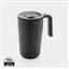 GRS Recycled PP and SS mug with handle, black