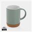 Ceramic mug with cork base 280ml, green