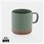Glazed ceramic mug 360ml, green