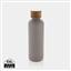 Wood RCS certified recycled stainless steel vacuum bottle, grey