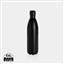 Solid colour vacuum stainless steel bottle 1L, black
