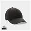 Impact 6 panel 280gr Recycled cotton cap with AWARE™ tracer, black