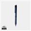 X9 frosted pen met siliconen grip, donkerblauw