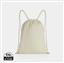 Impact AWARE™ Recycled cotton drawstring backpack 145g, off white