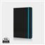 Deluxe hardcover A5 notebook with coloured side, blue