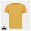 Iqoniq Koli kids recycled cotton t-shirt, ochre yellow