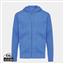 Iqoniq Abisko hoodie med lynlås i genanvendt bomuld, heather blue